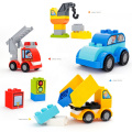 Amazon Hot Selling Plastic Building Block DIY Toy for Kids Town Truck & Tracked Excavator 43pcs